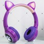 Bluetooth наушники CAT Ear XY-231 LED- фиолетовый