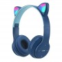 Bluetooth наушники CAT Ear P47M LED- синий