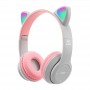 Bluetooth наушники CAT Ear P47M LED- розовый