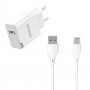 Сетевое зарядное устройство Aspor A827 IQ (USB/2.4A) + кабель USB – Micro- белый