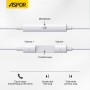 Наушники с микрофоном Aspor A236 EarPhone Lightning- белый