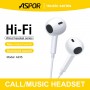 Наушники с микрофоном Aspor A236 EarPhone Lightning- белый