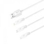 Кабель Hoco X1 Rapid charging 3в1 (Lightning/micro USB/Type-C) 1м- белый