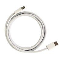 Кабель Apple textile 60W Type-C to Type-C (тех.пак)- белый