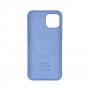 Чехол накладка Silicone Case Full with Magsafe для Apple iPhone 14- Sky