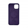 Чехол накладка Silicone Case Full with Magsafe для Apple iPhone 14- Berry Purple