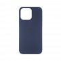 Чехол накладка Silicone Case Full with Magsafe для Apple iPhone 15- Midnight