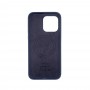 Чехол накладка Silicone Case Full with Magsafe для Apple iPhone 15- Midnight