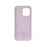 Чехол накладка Silicone Case Full with Magsafe для Apple iPhone 15- Light Pink