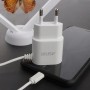 Сетевое зарядное устройство Aspor A802 1USB/1A LED + USB кабель Lightning- белый