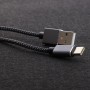 Кабель Aspor A133 Nylon USB – Type-C 2.4A/1.2м- черный