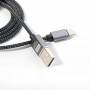 Кабель Aspor A133 Nylon USB – Type-C 2.4A/1.2м- черный