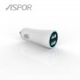 Автомобильное зарядное устройство Aspor A902C (2USB/2.4A) + USB кабель Lightning- белый