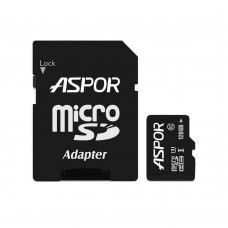 Карта памяти Aspor MicroSDHC 128GB UHS-III (Class 10) + SD adapter