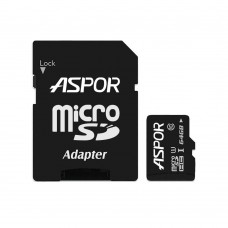 Карта памяти Aspor MicroSDHC 64GB UHS-I (Class 10) + SD adapter