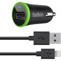 АЗУ Belkin Car Charger с Кабелем Lightning to USB (10 watt/2.4A) Black (ARM43139)