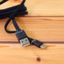 Кабель Aspor A137 Nylon USB – Type-C 2.4 A 1.2м- черный