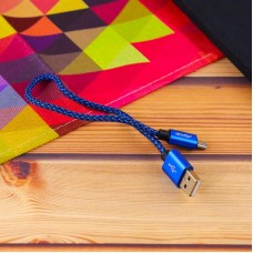 Кабель Aspor A173 USB – Micro 3A/0.3м- синий