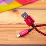 Кабель Aspor A173 USB – Micro 3A/0.3м- красный