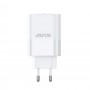 Сетевое зарядное устройство Aspor A851 Universal Travel Charge (USB/USB-C/3A/65W)- белый