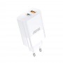 Сетевое зарядное устройство Aspor A851 Universal Travel Charge (USB/USB-C/3A/65W)- белый