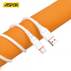 Кабель Aspor A125 Quick Charge USB – Micro (6A/1м)- белый