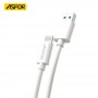 Кабель Aspor A172 USB – Lightning (2.1A/1.2м)- белый