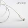 Кабель Aspor A172 USB – Lightning (2.1A/1.2м)- белый