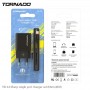 Сетевое зарядное устройство Tornado TD-14 (1USB/2.1A/1м) + USB кабель Micro- черный