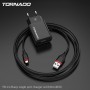 Сетевое зарядное устройство Tornado TD-14 (1USB/2.1A/1м) + USB кабель Micro- черный