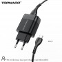 Сетевое зарядное устройство Tornado TD-16 (2USB/2.4A/1м) + USB кабель Micro- черный