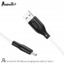 Кабель Avantis AC-87t Silicone USB – Type-C- черно-белый