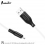 Кабель Avantis AC-87i Silicone USB – Lightning- черно-белый