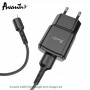 Сетевое зарядное устройство Avantis A480 Orion (1USB/2.1A) + USB кабель Micro- черный