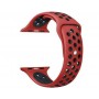 Силиконовый ремешок STR Dots Sport Band for Apple Watch 38/40/41 mm - Black/Red