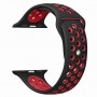 Силиконовый ремешок STR Dots Sport Band for Apple Watch 38/40/41 mm - Black/Red