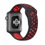 Силиконовый ремешок STR Dots Sport Band for Apple Watch 38/40/41 mm - Black/Red