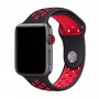 Силиконовый ремешок STR Dots Sport Band for Apple Watch 38/40/41 mm - Black/Red