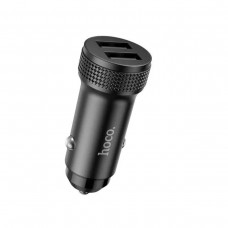 Автомобільний зарядний пристрій HOCO Z49 Level dual port car charger Black (6931474795601)