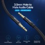 Кабель Vention Cotton Braided 3.5mm Male to Male Audio Cable 1.5M Black Aluminum Alloy Type (BAWBG) (BAWBG)