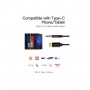 Кабель Перехідник Vention Type-C to 3.5mm Male Spring Audio Cable 1M Black Metal Type (BGABF) (BGABF)