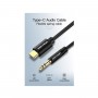 Кабель Перехідник Vention Type-C to 3.5mm Male Spring Audio Cable 1M Black Metal Type (BGABF) (BGABF)