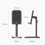 Тримач для телефону Height Adjustable Desktop Cell Phone Stand Black Aluminum Alloy Type (KCQB0) (KCQB0)