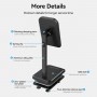 Тримач для телефону Height Adjustable Desktop Cell Phone Stand Black Aluminum Alloy Type (KCQB0) (KCQB0)