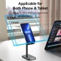 Тримач для телефону Height Adjustable Desktop Cell Phone Stand Black Aluminum Alloy Type (KCQB0) (KCQB0)