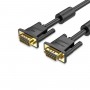 Кабель Vention VGA(3+6) Male to Male Cable with ferrite cores 2M Black (DAEBH) (DAEBH)