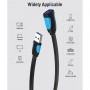 Кабель Подовжувач Flat USB3.0 Extension Cable 2M Black (VAS-A13-B200) (VAS-A13-B200)