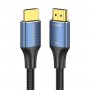 Кабель Vention Cotton Braided HDMI-A Male to Male HD v2.1 Cable 8K 5M Blue Aluminum Alloy Type (ALGLJ) (ALGLJ)