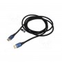 Кабель Vention Cotton Braided HDMI-A Male to Male HD v2.1 Cable 8K 5M Blue Aluminum Alloy Type (ALGLJ) (ALGLJ)