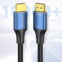 Кабель Vention Cotton Braided HDMI-A Male to Male HD v2.1 Cable 8K 5M Blue Aluminum Alloy Type (ALGLJ) (ALGLJ)